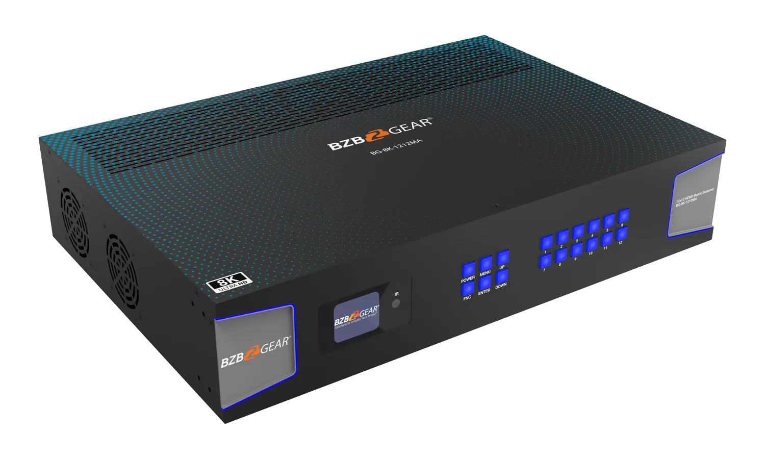 BG-8K-1212MA |  12x12 8K UHD HDMI 2.1 Matrix Switcher with Audio De-embedder (8K60, 4K120 4:4:4 10bit VRR, FVA, ALLM support)