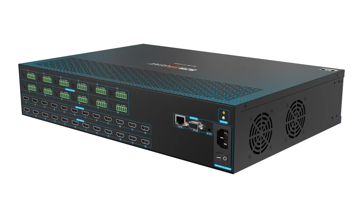BG-8K-1212MA | 12x12 8K UHD HDMI 2.1 Matrix Switcher with Audio De-embedder (8K60, 4K120 4:4:4 10bit VRR, FVA, ALLM support) BG-8K-1212MA | 12x12 8K UHD HDMI 2.1 Matrix Switcher with Audio De-embedder (8K60, 4K120 4:4:4 10bit VRR, FVA, ALLM support)