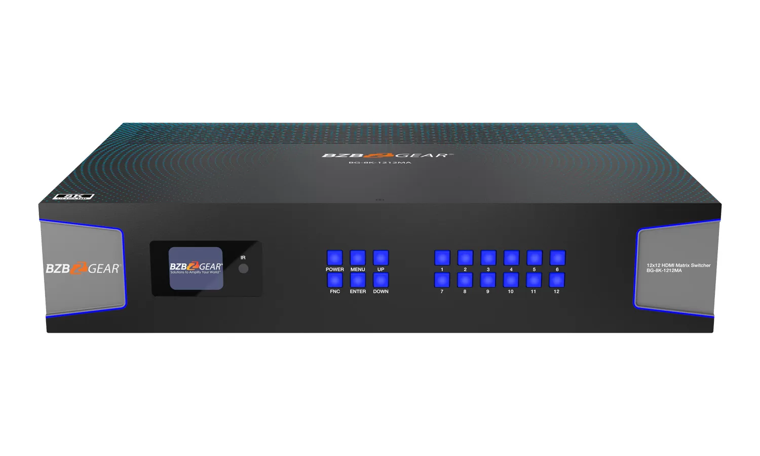BG-8K-1212MA | 12x12 8K UHD HDMI 2.1 Matrix Switcher with Audio De-embedder (8K60, 4K120 4:4:4 10bit VRR, FVA, ALLM support) BG-8K-1212MA | 12x12 8K UHD HDMI 2.1 Matrix Switcher with Audio De-embedder (8K60, 4K120 4:4:4 10bit VRR, FVA, ALLM support)