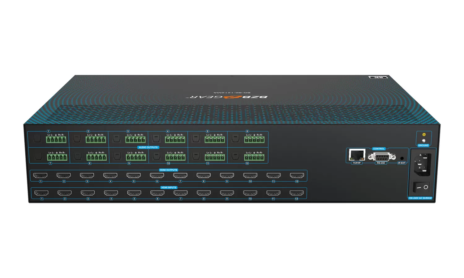 BG-8K-1212MA | 12x12 8K UHD HDMI 2.1 Matrix Switcher with Audio De-embedder (8K60, 4K120 4:4:4 10bit VRR, FVA, ALLM support) BG-8K-1212MA | 12x12 8K UHD HDMI 2.1 Matrix Switcher with Audio De-embedder (8K60, 4K120 4:4:4 10bit VRR, FVA, ALLM support)