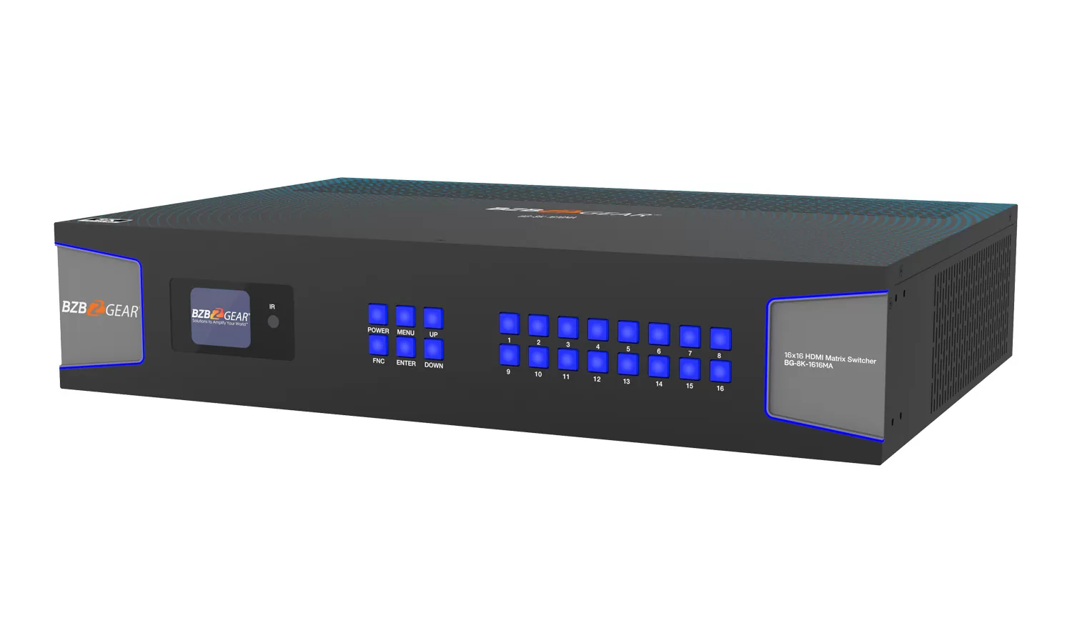 BG-8K-1616MA | 16x16 8K UHD HDMI 2.1 Matrix Switcher with Auto Downscalling/Audio De-embedder (8K60/4K120 4:4:4 and VRR/FVA/ALLM Support) BG-8K-1616MA | 16x16 8K UHD HDMI 2.1 Matrix Switcher with Auto Downscalling/Audio De-embedder (8K60/4K120 4:4:4 and VRR/FVA/ALLM Support)