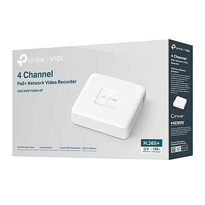 VIGI NVR1104H-4P | VIGI 4 Channel PoE+ Network Video Recorder VIGI NVR1104H-4P | VIGI 4 Channel PoE+ Network Video Recorder