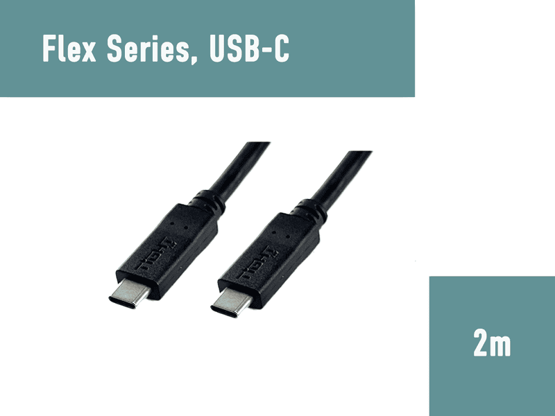 USB-C kabel 2 meter, 20Gbps, 240W , 4K60