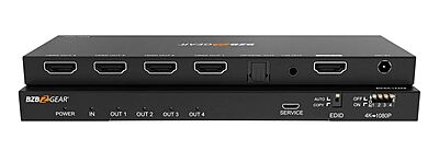 1x4 4K UHD HDMI Splitter with Down-Scaler w/Digital and Analog Audio Output | BG-DA-1X4AS