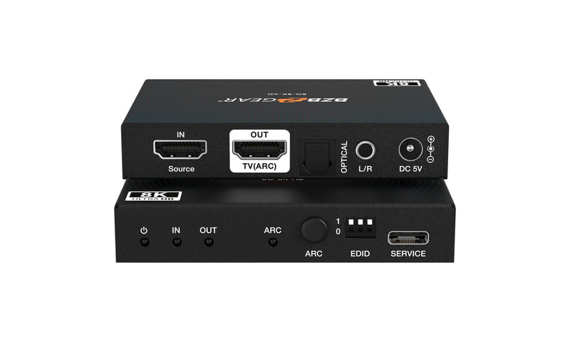 8K60 HDMI 2.1 Audio De-embedder to S/PDIF and L/R Converter