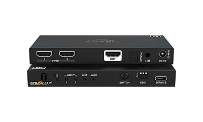 2x1 8K UHD HDMI 2.1 Switcher with Audio De-embedder (8K60, 4K120Hz 4:4:4 10bit VRR, FVA, ALLM support)