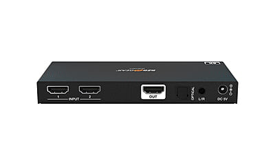 2x1 8K UHD HDMI 2.1 Switcher with Audio De-embedder (8K60, 4K120Hz 4:4:4 10bit VRR, FVA, ALLM support)