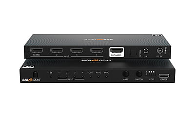 4x1 8K UHD HDMI 2.1 Switcher with Audio De-embedder (8K60, 4K120Hz 4:4:4 10bit VRR, FVA, ALLM support)