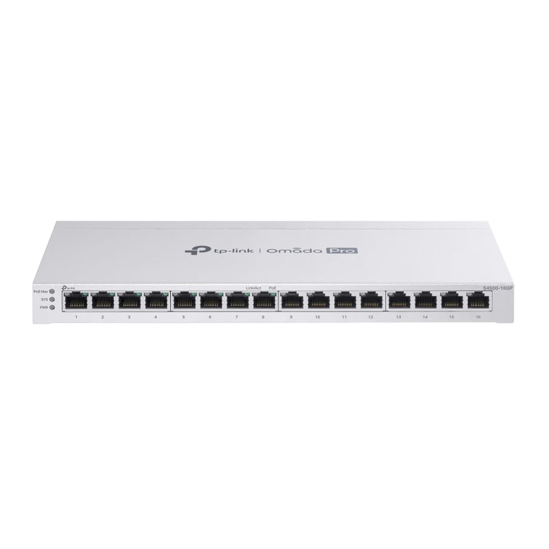 S4500-16GP Omada Pro 16-Port Gigabit Smart Switch with 8-Port PoE+